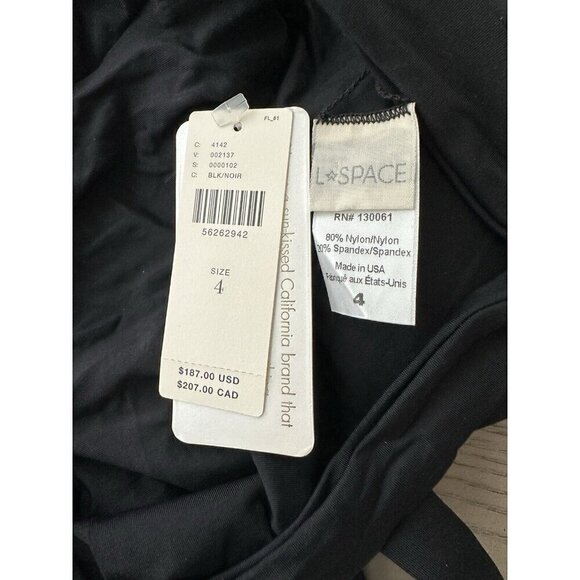NWT L*Space Sydney One Piece Swimsuit 4 Black $187 - Picture 8 of 8